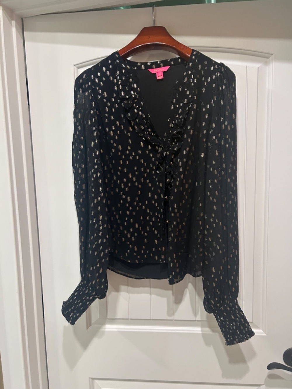 Lilly Pulitzer Rowe Blouse, Size L, $42, Original $168